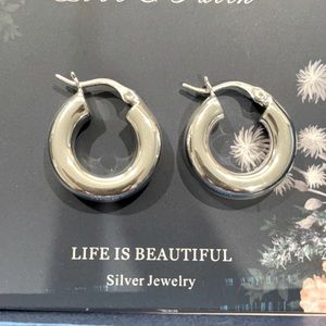 Sterling silver hoops